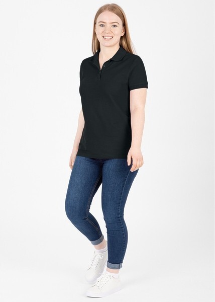 JAKO Damen Polo-Shirt Organic, schwarz, Gr.42