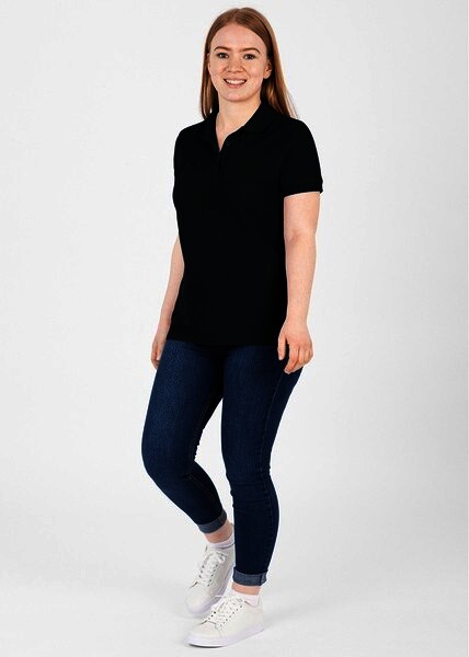 JAKO Damen Polo-Shirt Organic, schwarz, Gr.42
